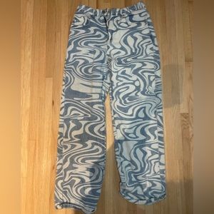Marble baggy jeans